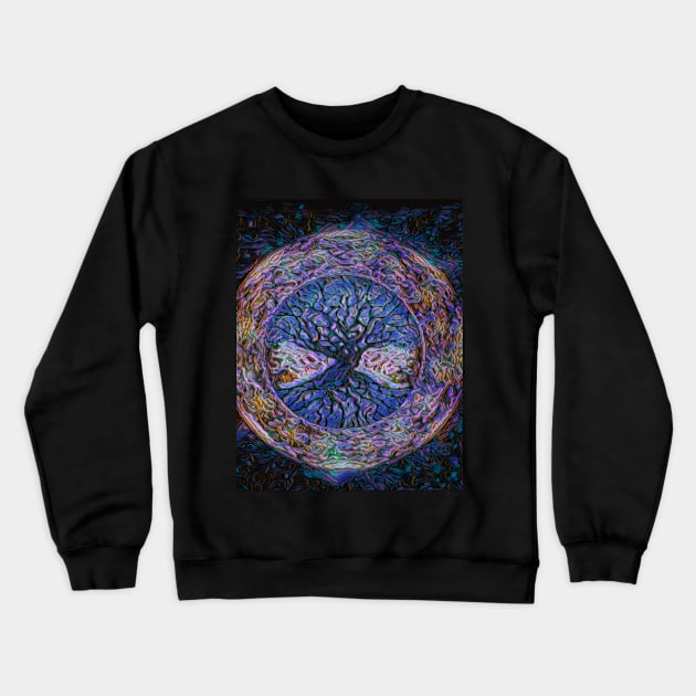 Tree of Life Night Sky Crewneck Sweatshirt by AmeliaCarrie